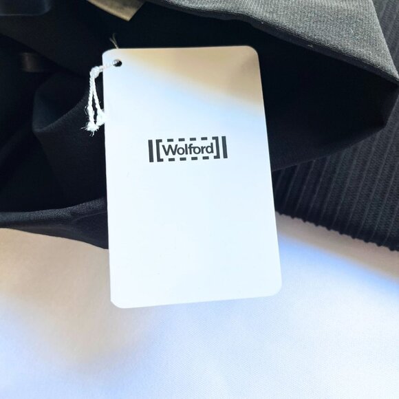 NWT WOLFORD OTTAMAN RIBBED SUPER STRETCH PENCIL SKIRT IN BLACK - Picture 6 of 8